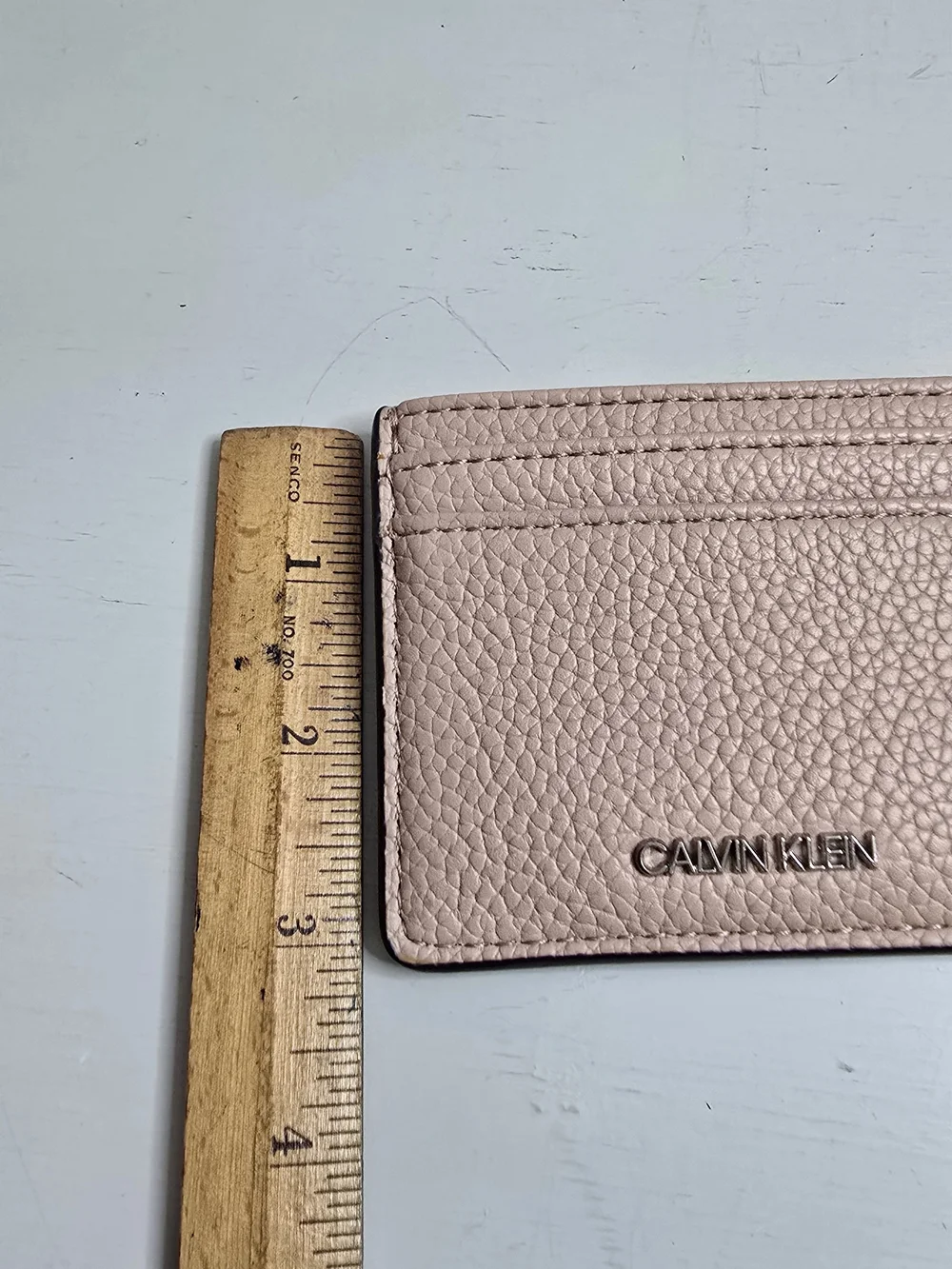 Calvin Klein Pink Pebbled Leather Card Holder